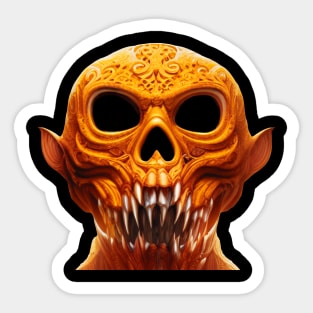 Creepy Halloween Guardian Pumpkin Monster (MD23HWN001) Sticker